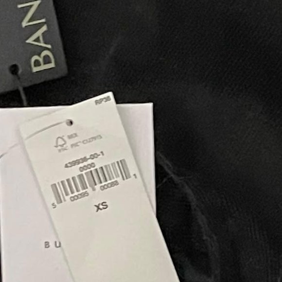 Banana Republic Factory Black Corduroy V Neck Long Sleeve Peplum Top NWT - Picture 9 of 9